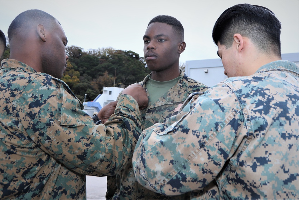 Promotion Ceremony of Marines