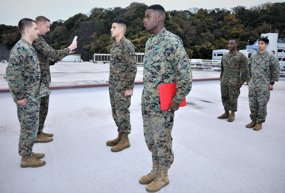 Promotion Ceremony of Marines