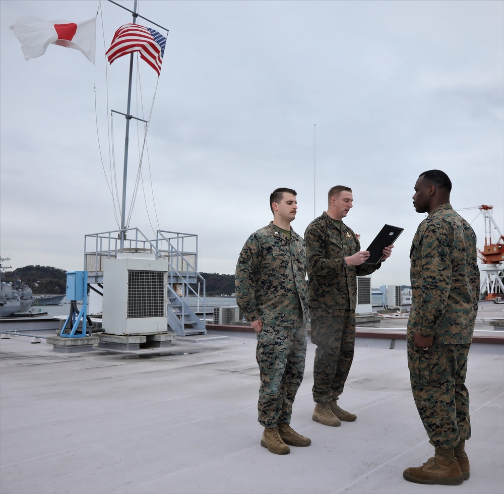 Promotion Ceremony of Marines