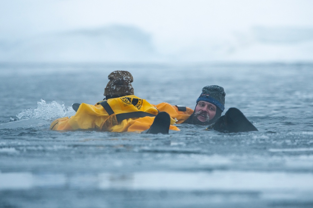 JBER firefighters conduct ice rescue training