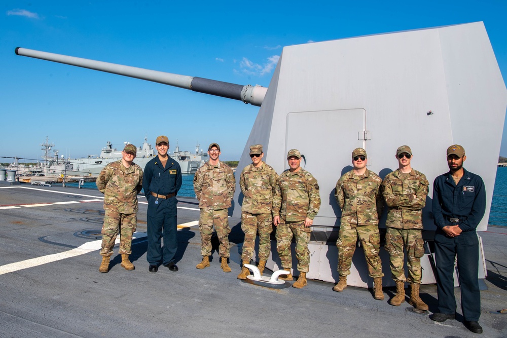 Airmen Tour NAvy Ship