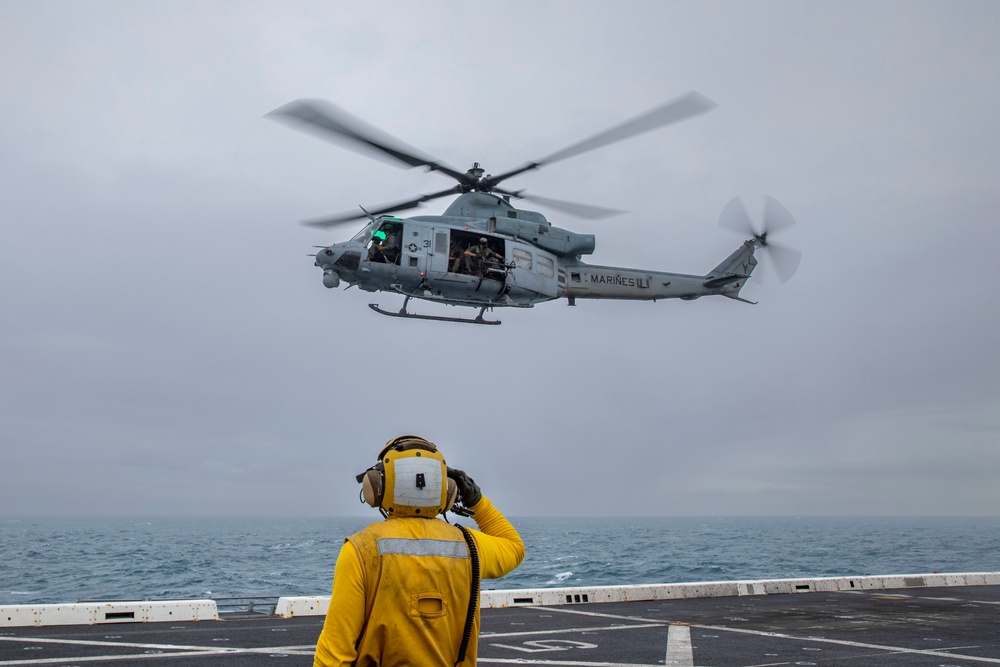 13th MEU VMM 362 CASEVAC aboard USS Anchorage