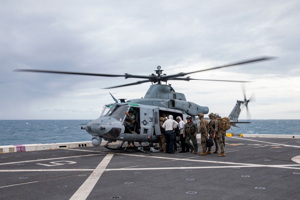 13th MEU VMM 362 CASEVAC aboard USS Anchorage