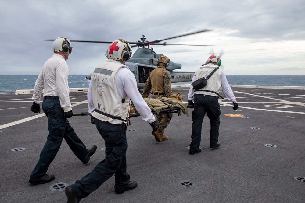 13th MEU VMM 362 CASEVAC aboard USS Anchorage