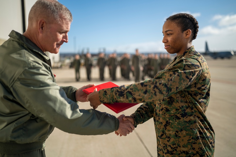 KC-130J Powerline Technician Meritoriously Promoted on-the-spot