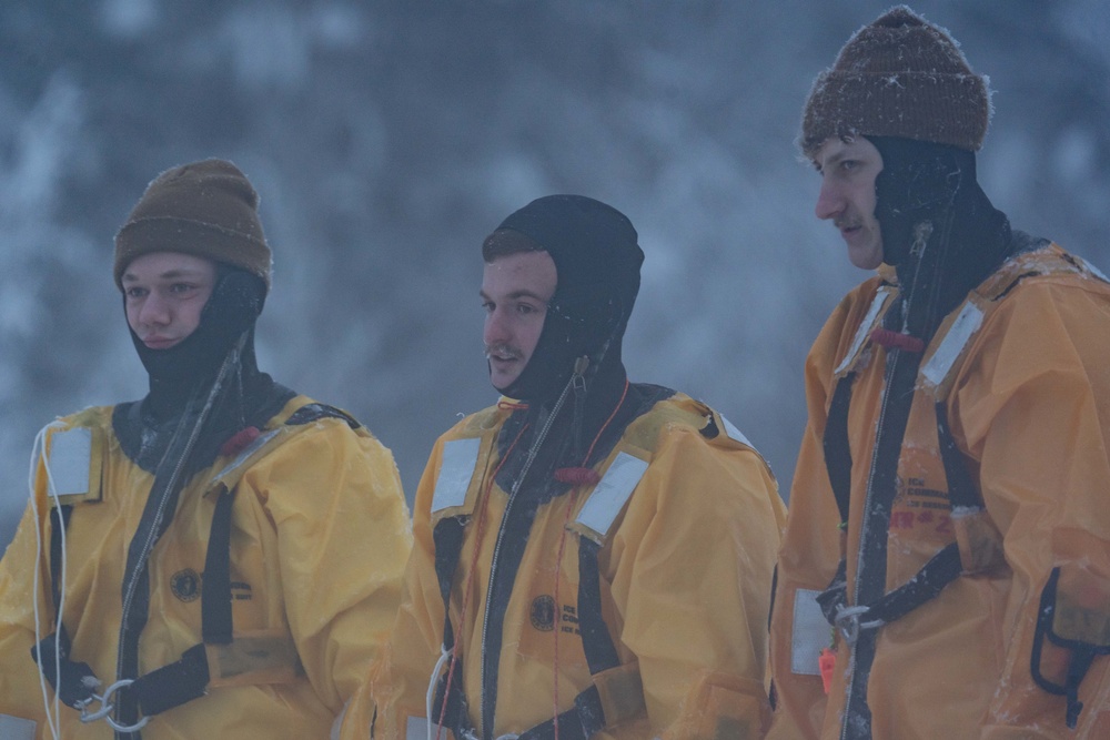 JBER Firefighters conduct Ice Water Rescue Training