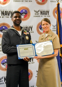 Hobbs Native Receives Award During End of Tour Ceremony