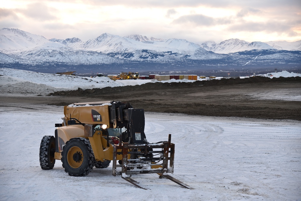 Army engineers construct runway extension in Alaska