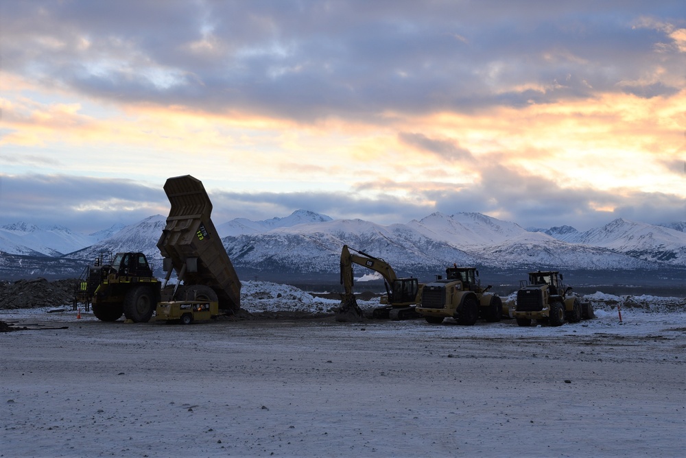 Army engineers construct runway extension in Alaska