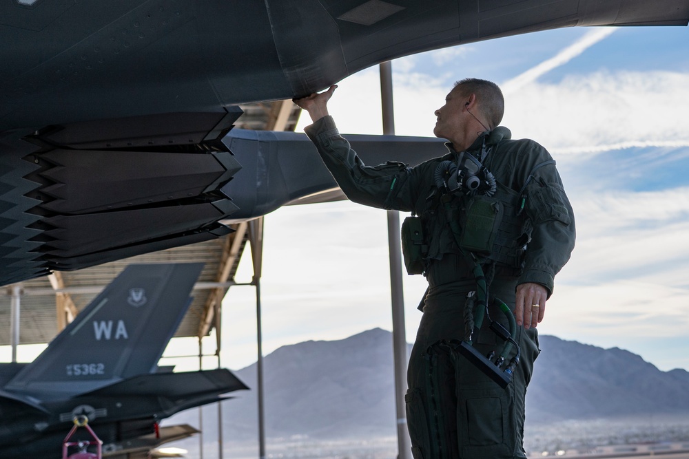 Brig. Gen. Michael Rawls certifies with the 65th Aggressors