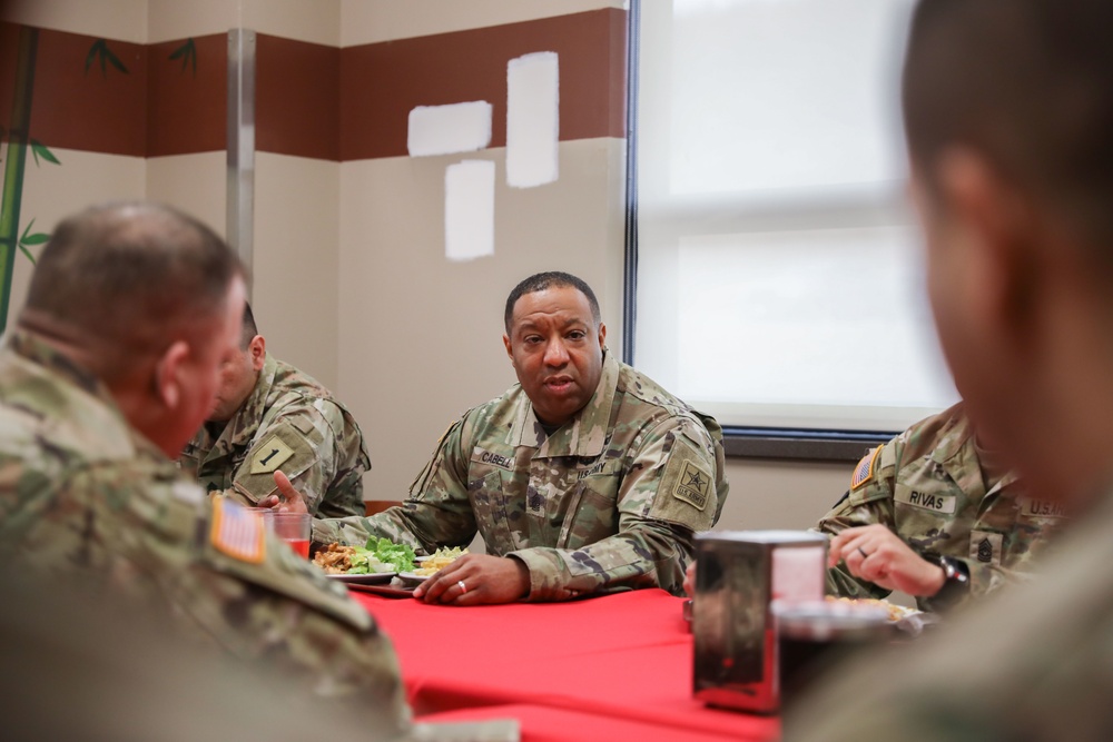 Sgt. Maj. Darnell Cabell Visits the 9th Financial Management Support Unit on Fort Riley