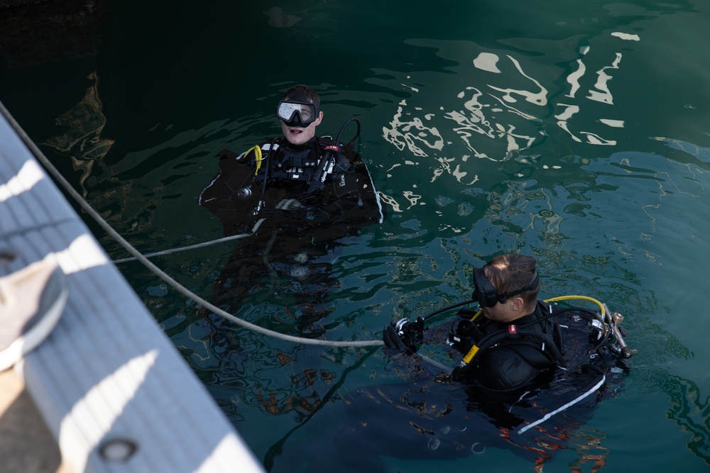 511th Engineer Dive Detachment conduct vessel inspection