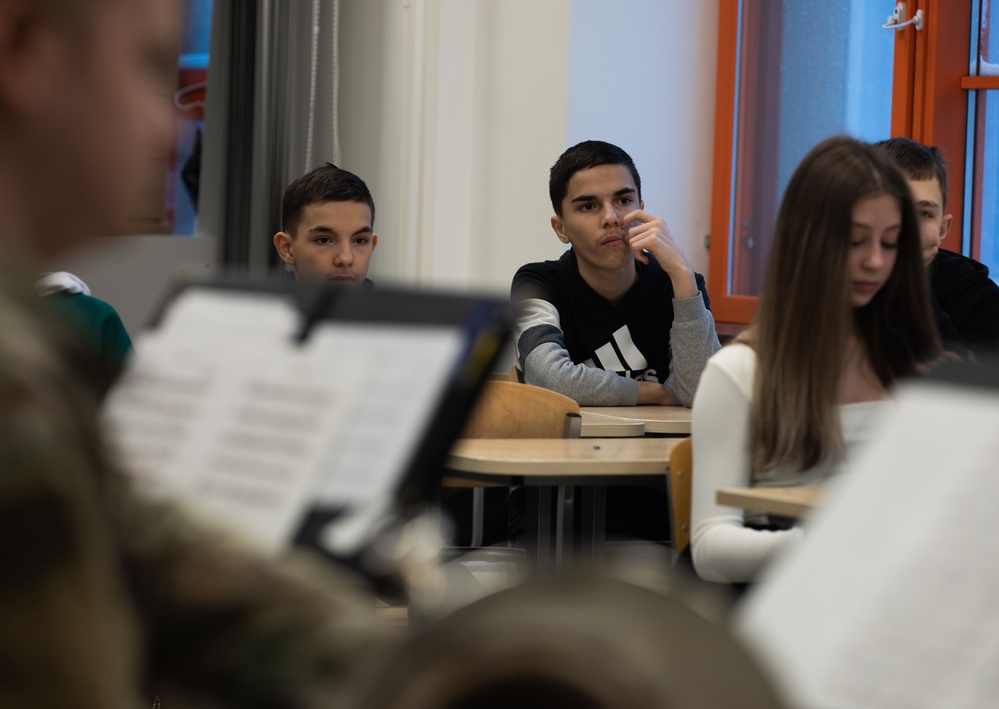 Big Red One Band Play at Vabaduse School in Tallinn, Estonia