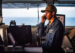 Sailor Stands A Navigation Watch