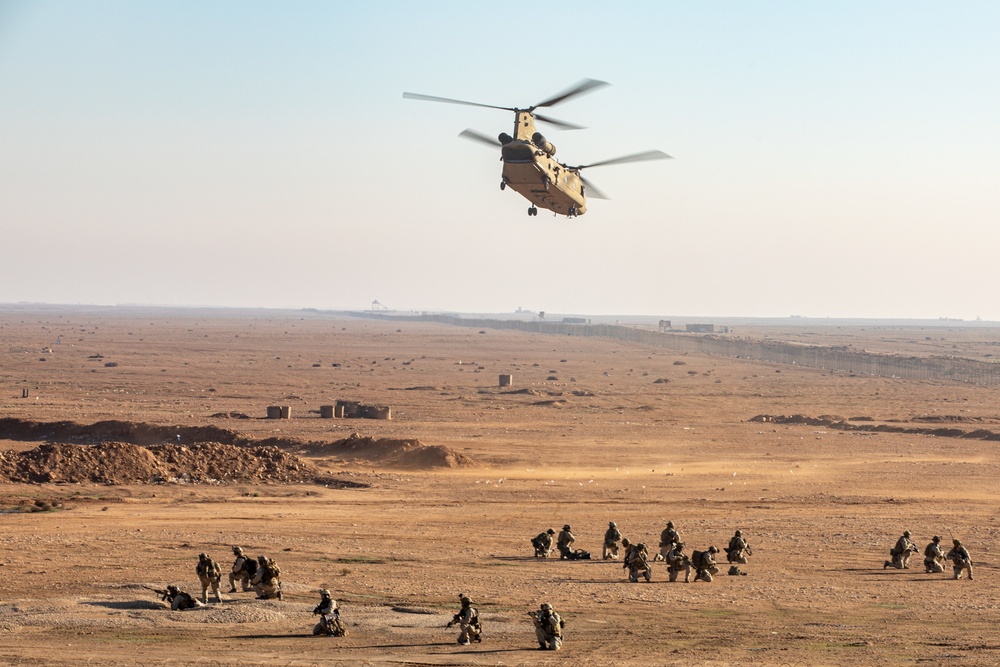 2nd Battalion, 149th Aviation Regiment, 36th Combat Aviation Brigade, train with Norwegian Telemark Battalion in joint training operational rehearsals