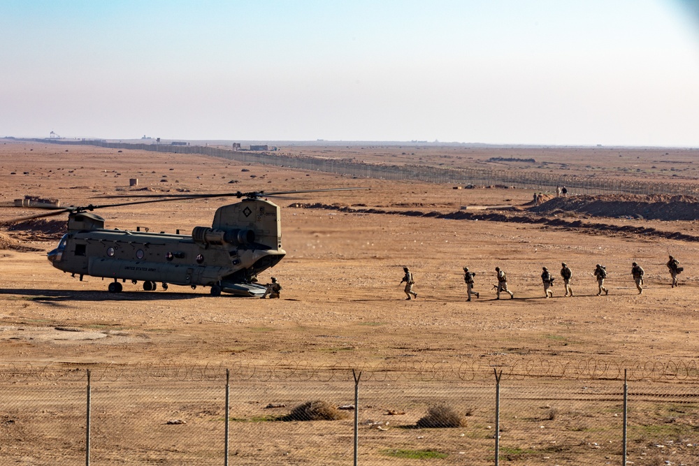 2nd Battalion, 149th Aviation Regiment, 36th Combat Aviation Brigade, train with Norwegian Telemark Battalion in joint training operational rehearsals