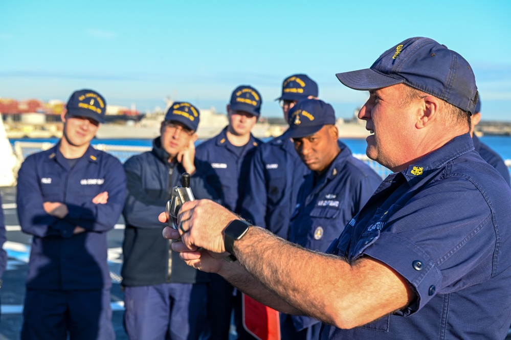 USCGC Stone's crew receives a standardization inspection