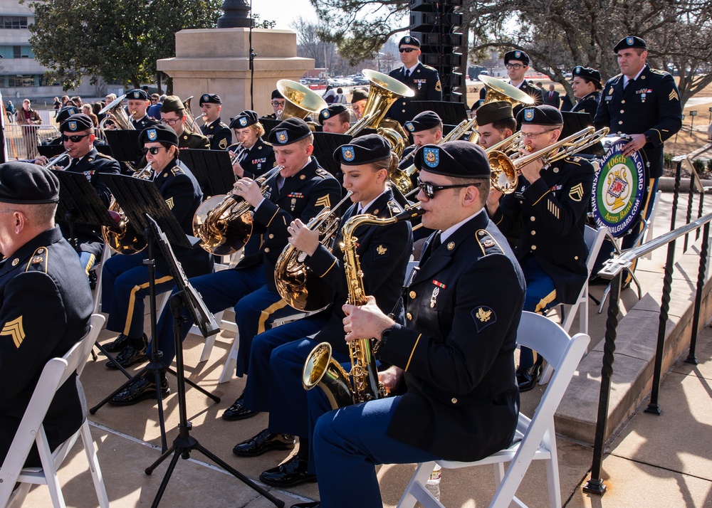 106th Army Band Plays the 47th Governor of Arkansas Inauguration