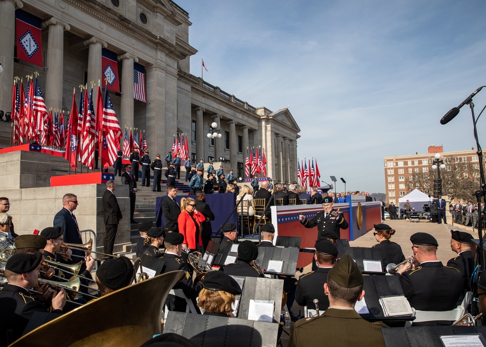 106th Army Band Plays the 47th Governor of Arkansas Inauguration