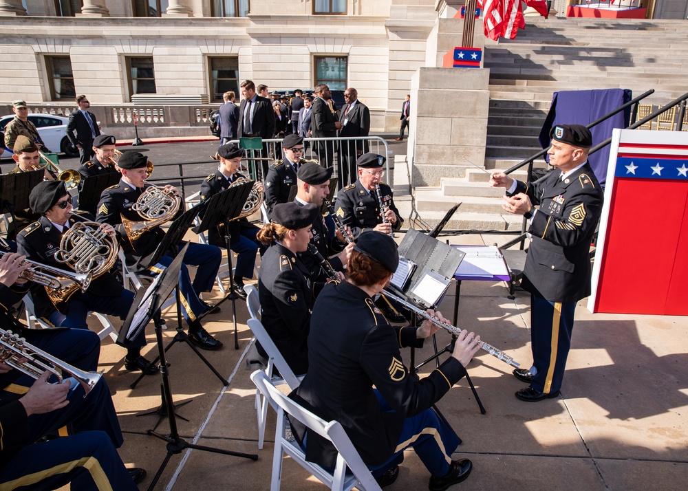 106th Army Band Plays the 47th Governor of Arkansas Inauguration