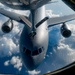 KC-135 Stratotanker refuels Kc-46A Pegasus during operational long endurance flight