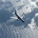 KC-135 Stratotanker refuels Kc-46A Pegasus during operational long endurance flight