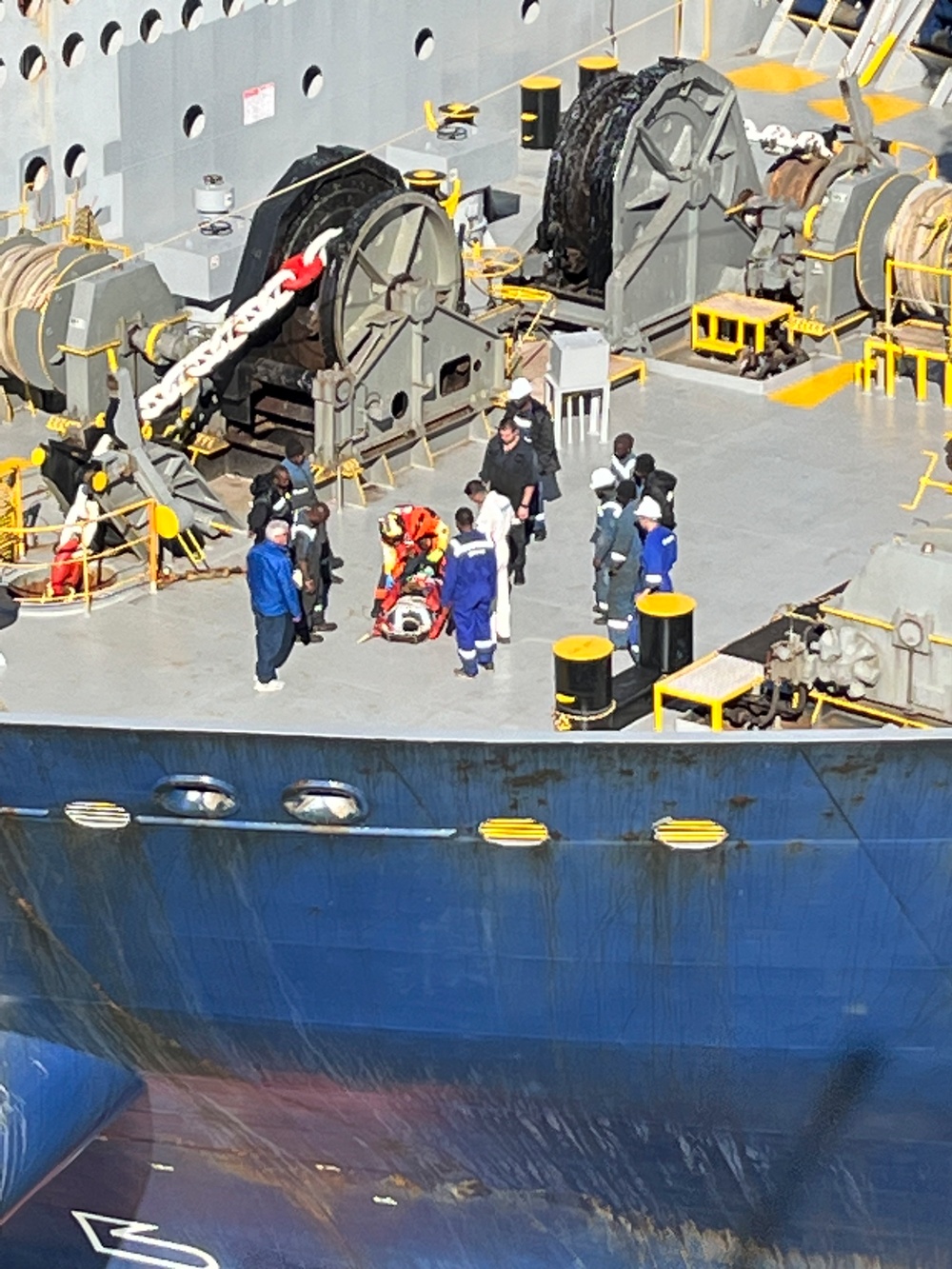 Coast Guard medevacs injured crewman from container ship near Galveston, Texas