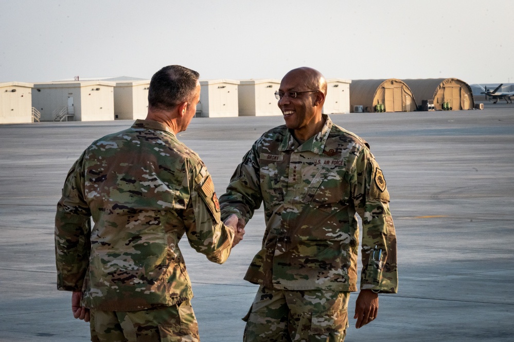 CSAF. CMSAF visit Al Dhafra Air Base