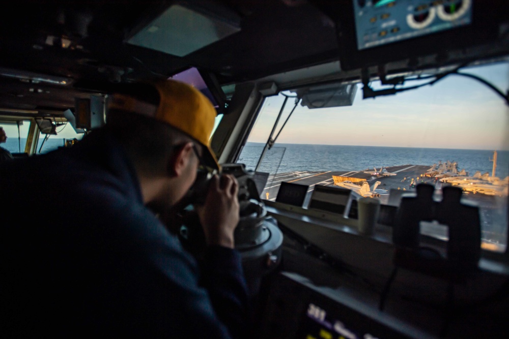 Sailor Stands A Navigation Watch