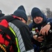 Fort McCoy Fire Department dive team conducts ice rescue training at frozen lake at Fort McCoy