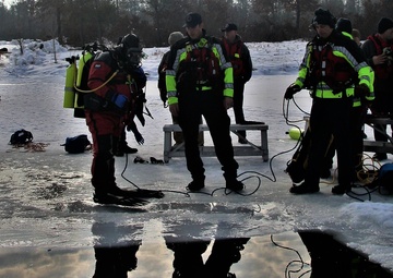 Photo Essay: Fort McCoy Fire Department dive team conducts ice rescue training at frozen lake at Fort McCoy, Part VIII