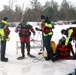 Fort McCoy Fire Department dive team conducts ice rescue training at frozen lake at Fort McCoy