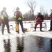 Fort McCoy Fire Department dive team conducts ice rescue training at frozen lake at Fort McCoy