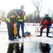 Fort McCoy Fire Department dive team conducts ice rescue training at frozen lake at Fort McCoy