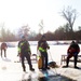 Fort McCoy Fire Department dive team conducts ice rescue training at frozen lake at Fort McCoy