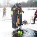 Fort McCoy Fire Department dive team conducts ice rescue training at frozen lake at Fort McCoy