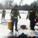 Fort McCoy Fire Department dive team conducts ice rescue training at frozen lake at Fort McCoy