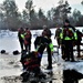 Fort McCoy Fire Department dive team conducts ice rescue training at frozen lake at Fort McCoy