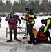 Fort McCoy Fire Department dive team conducts ice rescue training at frozen lake at Fort McCoy