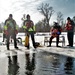 Fort McCoy Fire Department dive team conducts ice rescue training at frozen lake at Fort McCoy