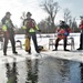 Fort McCoy Fire Department dive team conducts ice rescue training at frozen lake at Fort McCoy