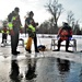 Fort McCoy Fire Department dive team conducts ice rescue training at frozen lake at Fort McCoy