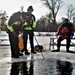 Fort McCoy Fire Department dive team conducts ice rescue training at frozen lake at Fort McCoy