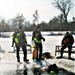 Fort McCoy Fire Department dive team conducts ice rescue training at frozen lake at Fort McCoy