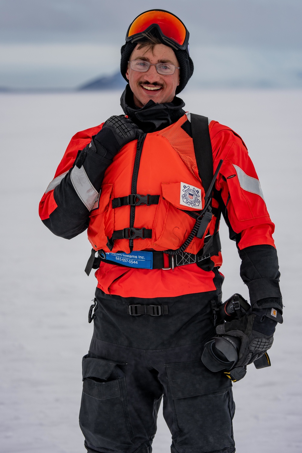 Coast Guard Cutter Polar Star (WAGB 10) conducts ice liberty in the McMurdo Sound