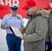 Coast Guard Cutter Polar Star (WAGB 10) conducts an advancement ceremony on the ice in Antarctica