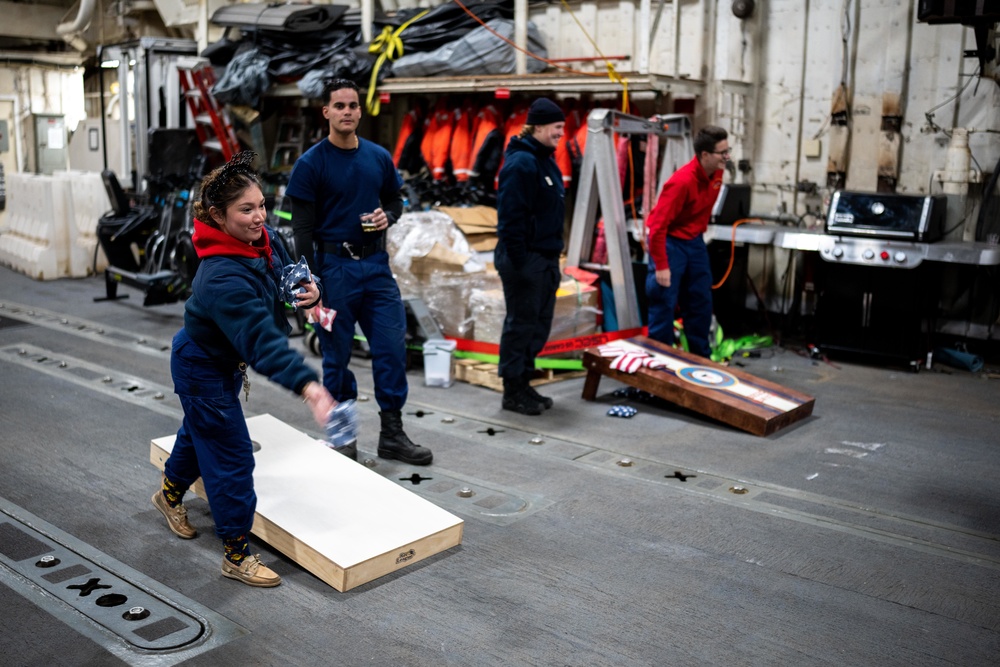 Coast Guard Cutter Polar Star celebrates the new year enroute to Operation Deep Freeze 2023