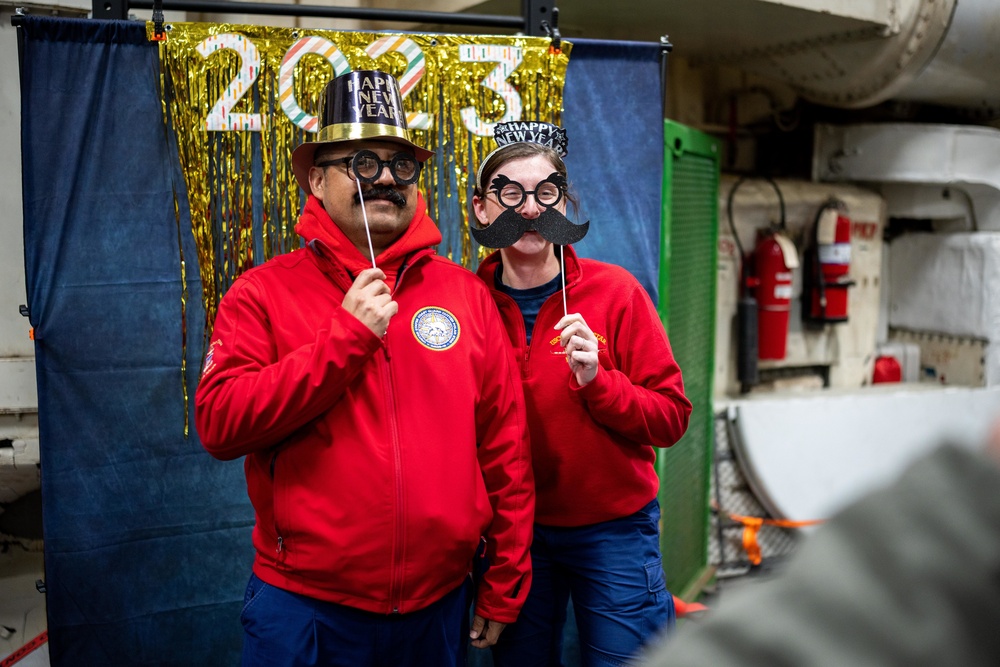 Coast Guard Cutter Polar Star celebrates the new year enroute to Operation Deep Freeze 2023