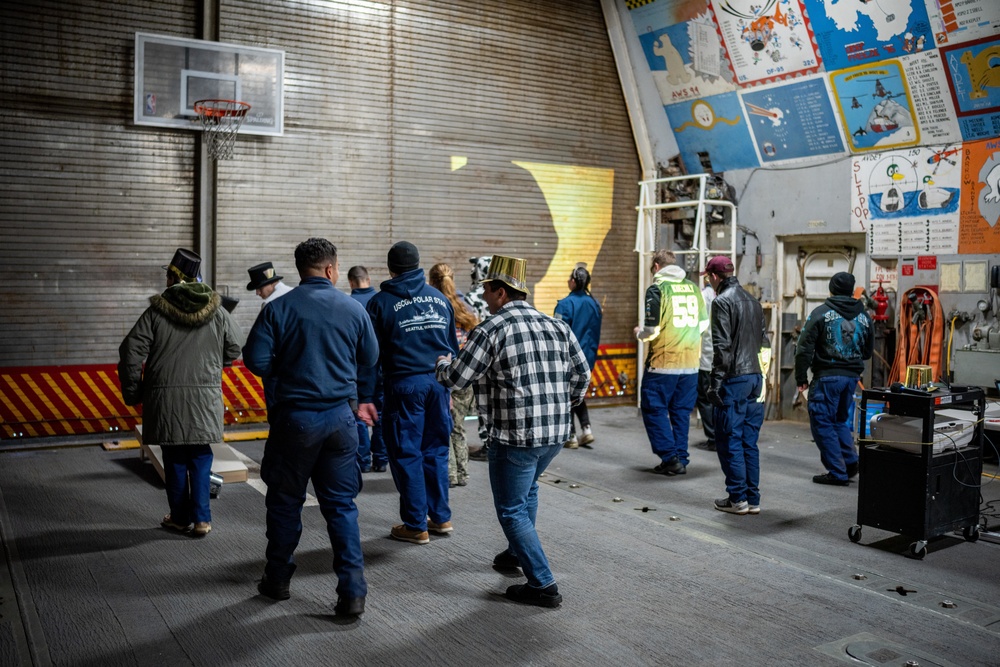 Coast Guard Cutter Polar Star celebrates the new year enroute to Operation Deep Freeze 2023