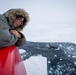 Coast Guard Cutter Polar Star (WAGB 10) receives a visit from some Orcas